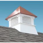 #1 20" Composite Vinyl Louvered Cupola With Straight Copper Roof
