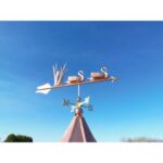$750.00 - Double Swan & Cattails With Arrow Weathervane