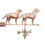 $1,225.00 - Large Two Labs With Arrow Weathervane
