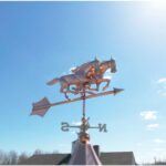 $2,050.00 - Large Two Running Horses With Arrow Weathervane