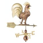 $625.00 - Proud Rooster With Brass Accents With Arrow Weathervane