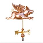 $450.00 - Small 3D Flying Pig Weathervane