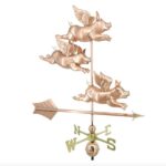 $1,150.00 - 3D Three Flying Pigs With Arrow Weathervane