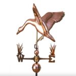 $675.00 - Landing Goose With Cat Tail Directionals Weathervane