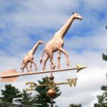 $1,750.00 - Giraffe & Baby With Arrow Weathervane